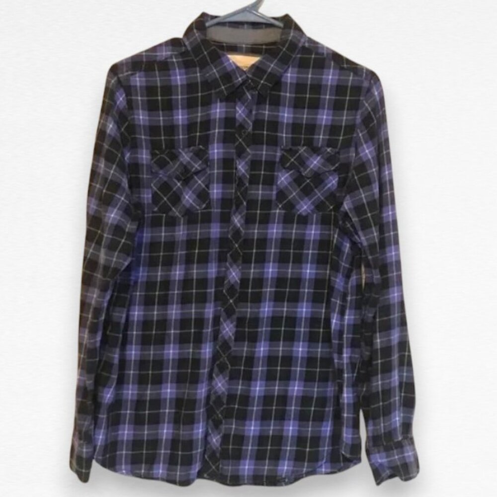 Blue & Green Plaid Button Down